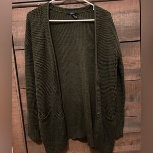 Women’s Cardigan | Forever 21 Medium Olive Green